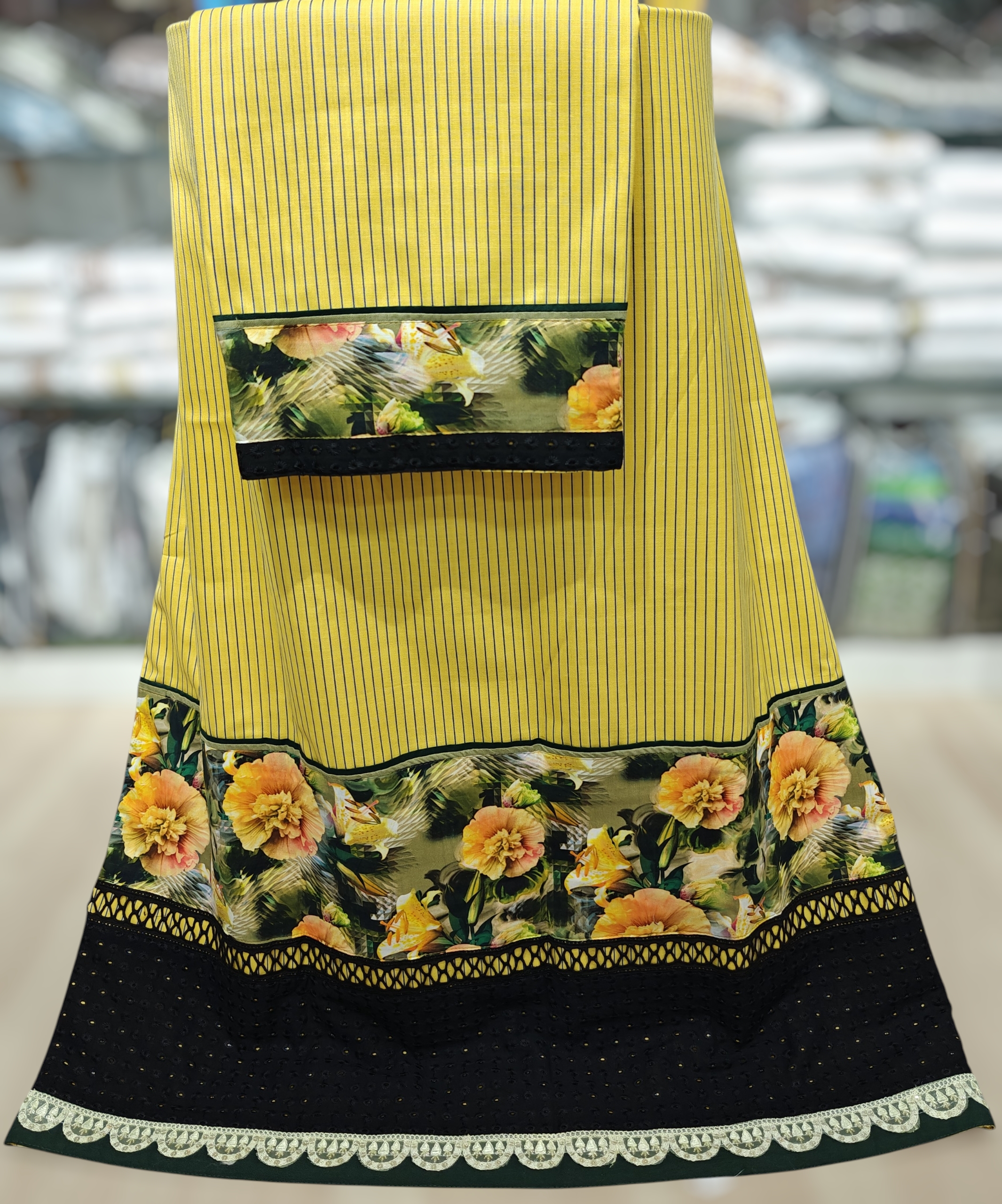  Yellow Cotton Fabric Rida